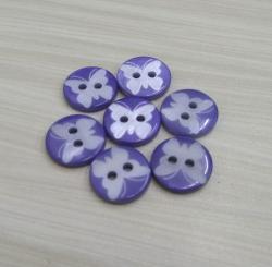 Purple Butterfly Laser River Buttons