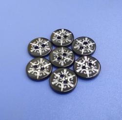 18L 11.5MM Snowflake Laser River Buttons