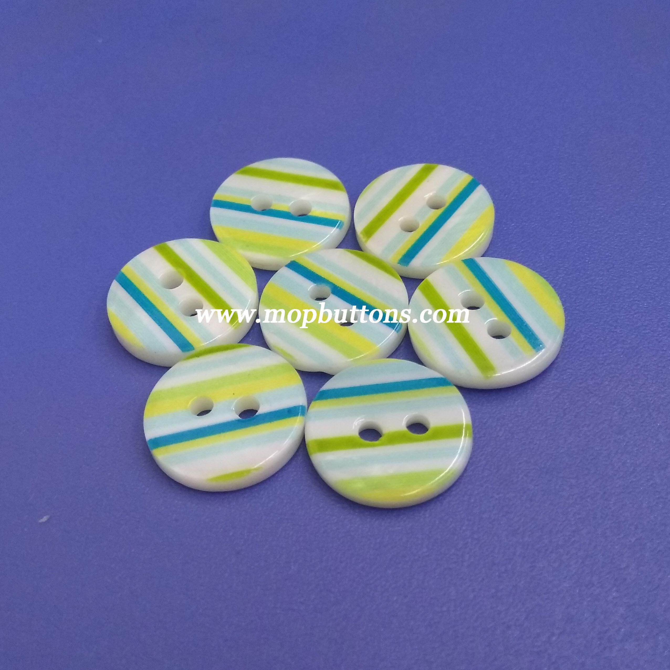 Stripes Printing Shirt Buttons
