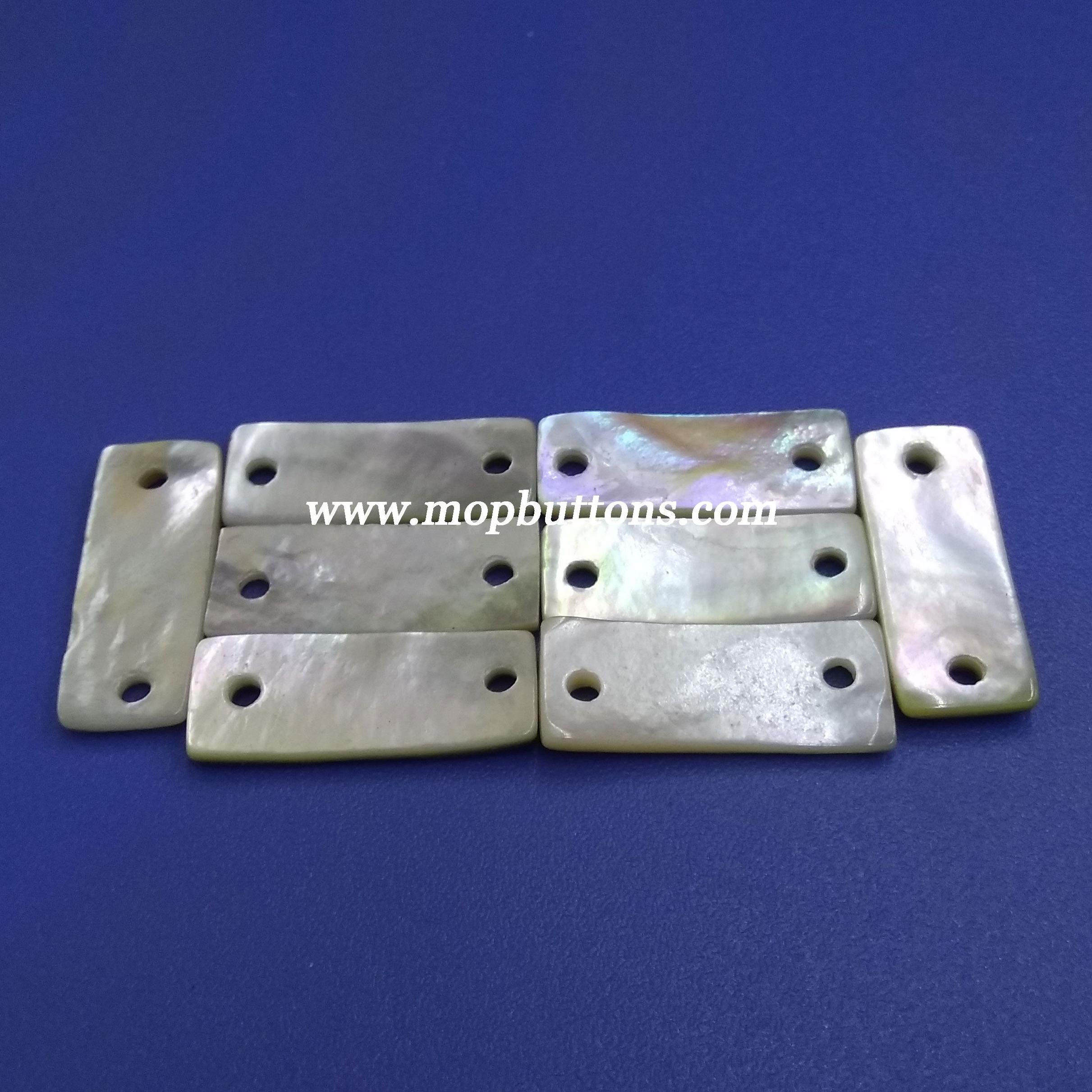 OEM Rectangular Decorated Agoya Shell Buttons