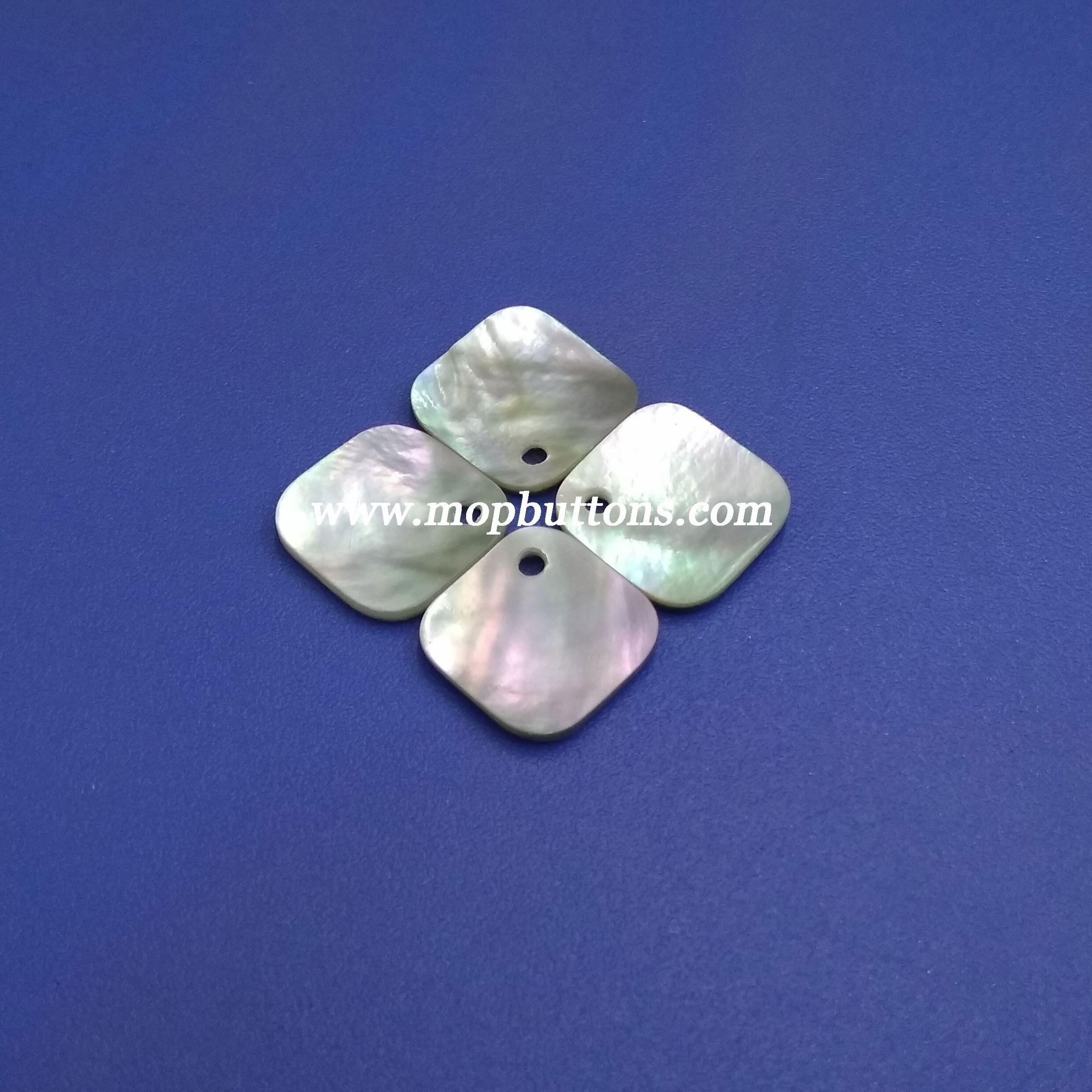 Square One Hole Shell Buttons