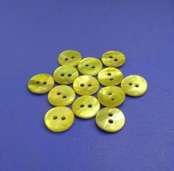 Double Side Yellow Painting Akoya Buttons