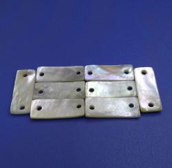 OEM Rectangular Decorated Agoya Shell Buttons