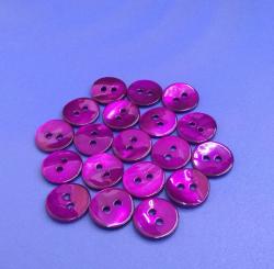 Fuchsia Coloured Japanese Akoya Button