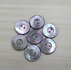 Smoke Grey Mother Of Pearl Buttons with Rim