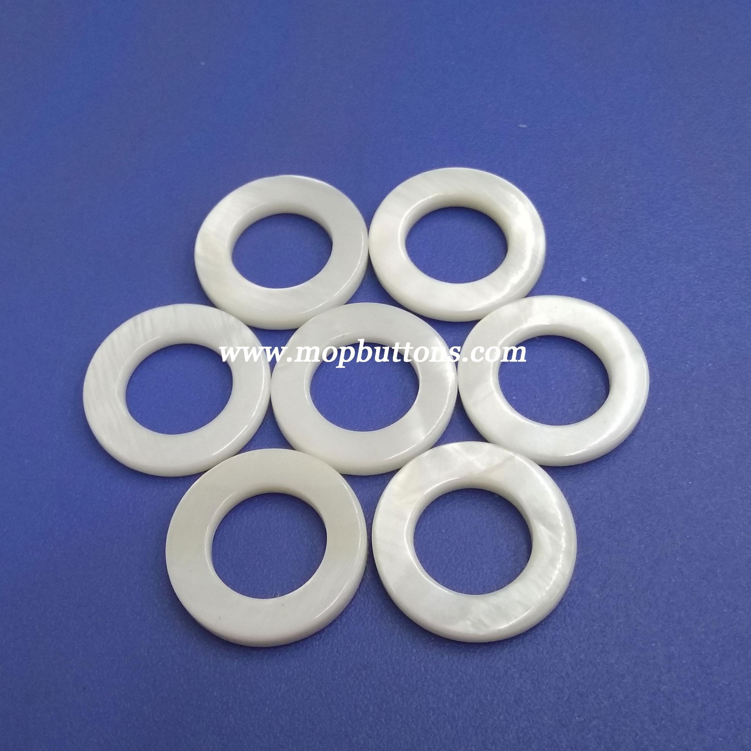 Natural Ornamented River Pearl Button Ring