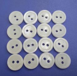 2-Hole 18L White Replacement Shirt Uniform Buttons