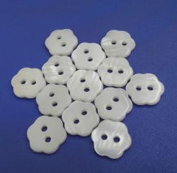 Hexagon Shape Natural White Freshwater Pearl Buttons