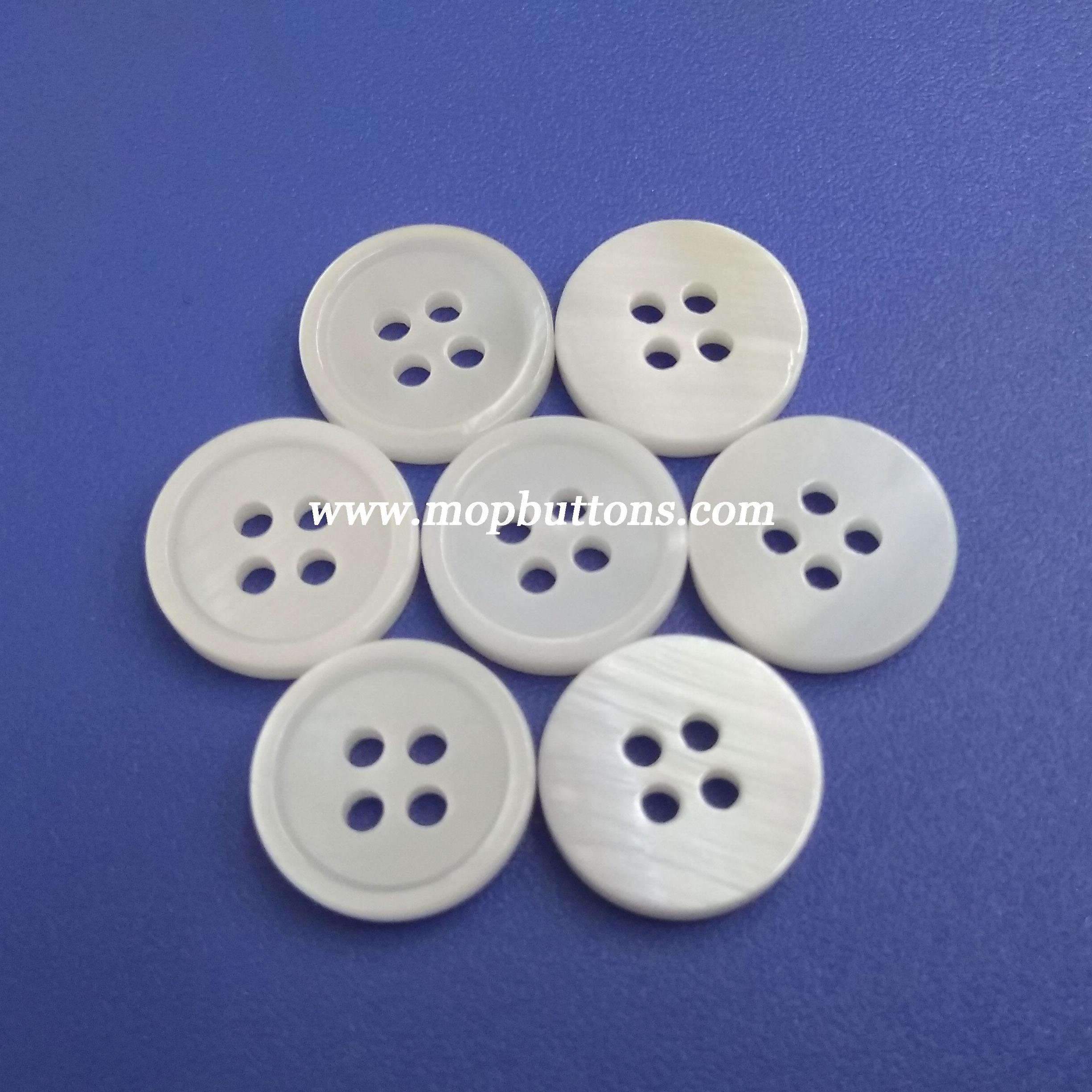 15mm 4 Hole Rimmed Sewing Button