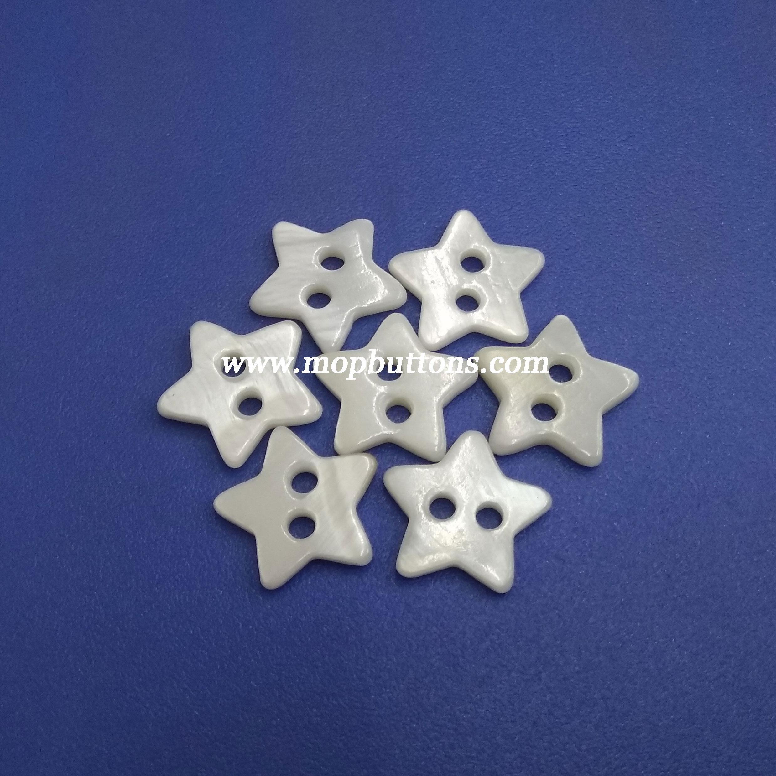 Natural White Star Shape Chinese River Buttons