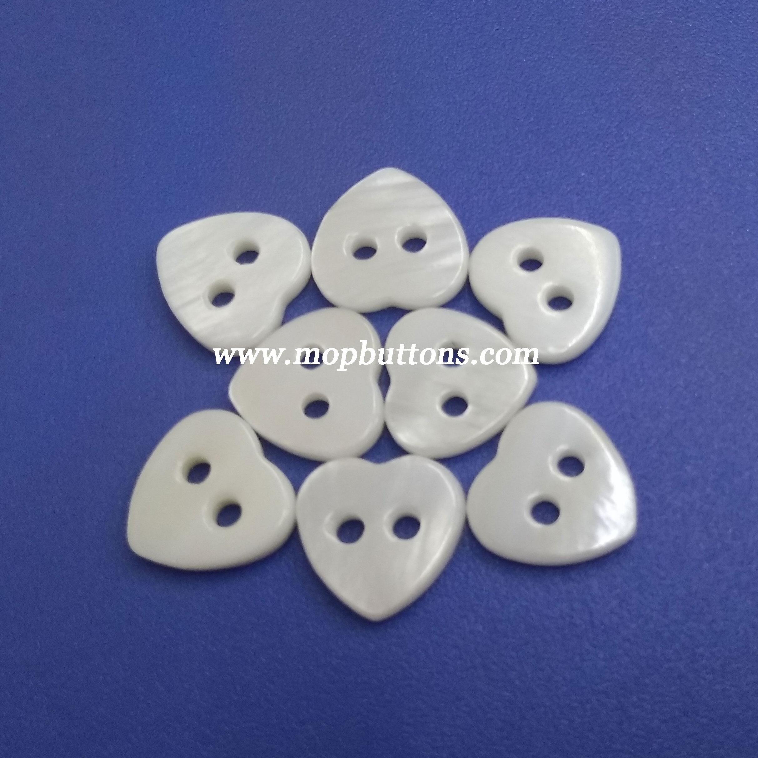 Creative Polished Heart Shaped Custom Buttons
