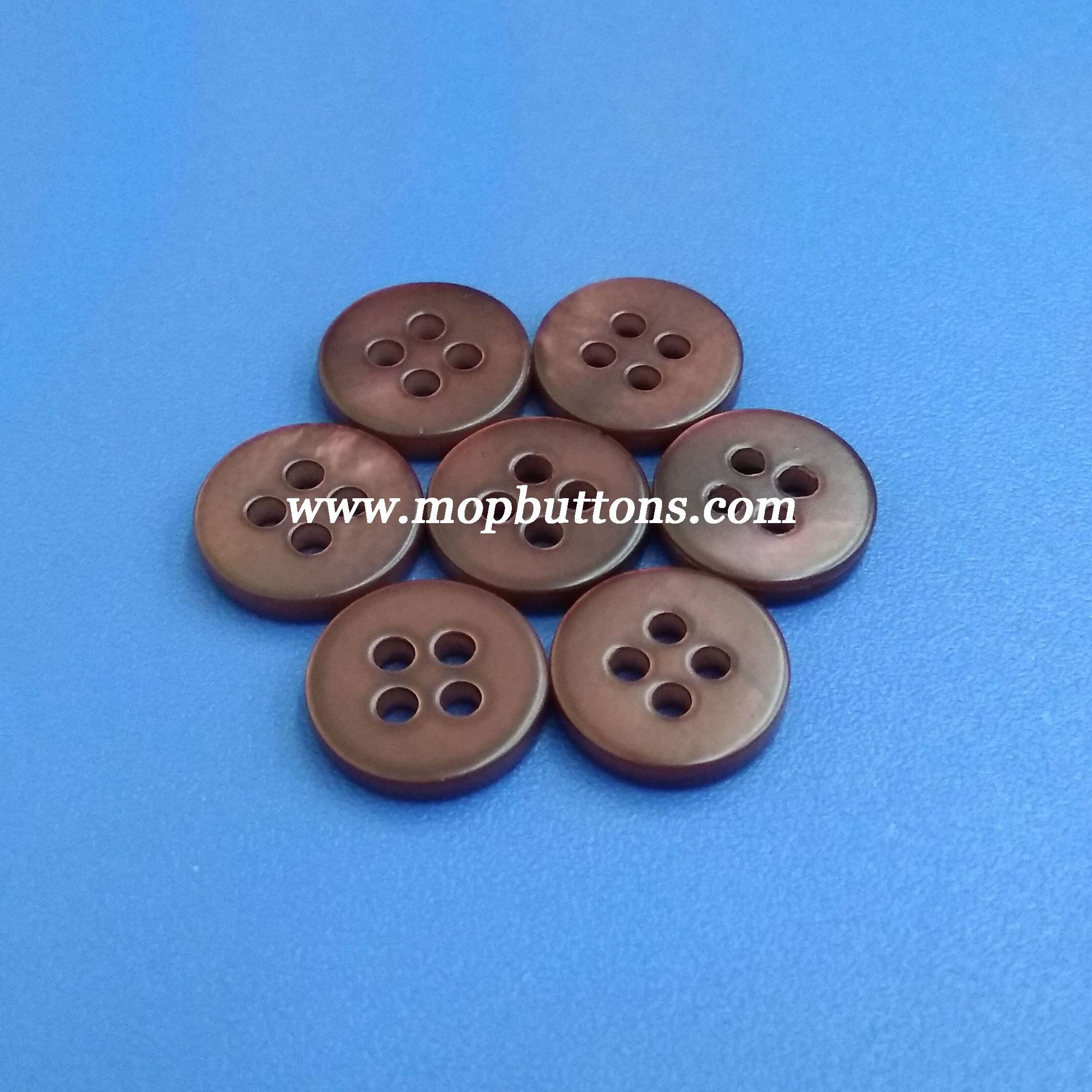 Red Wine Color Coated Natural Button for Blouse, Sweater, Suit