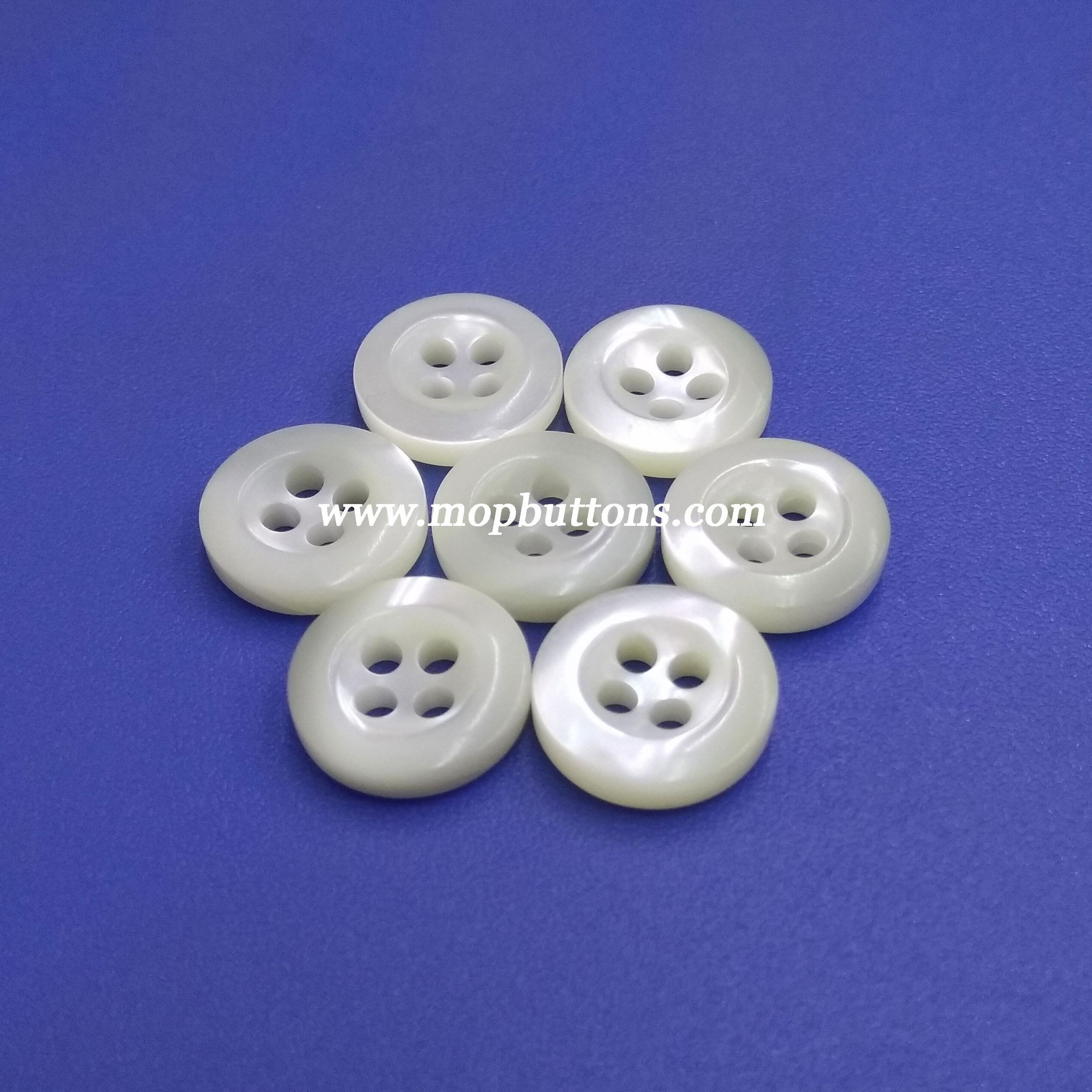 Natural White Bowl Style Luxury Shirt Pearl Buttons