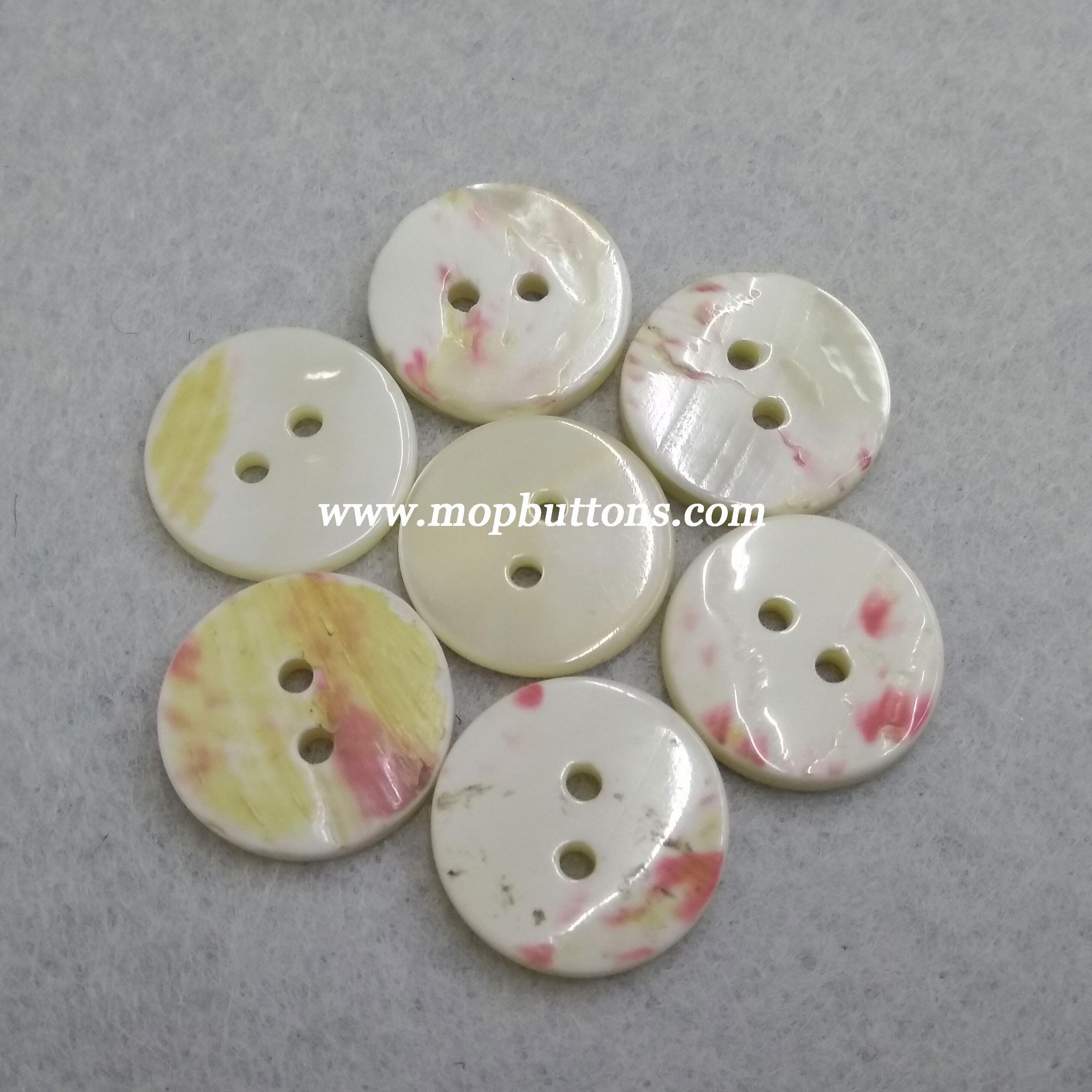 10mm 2Holes Custom Pearl Shell Shirt Button