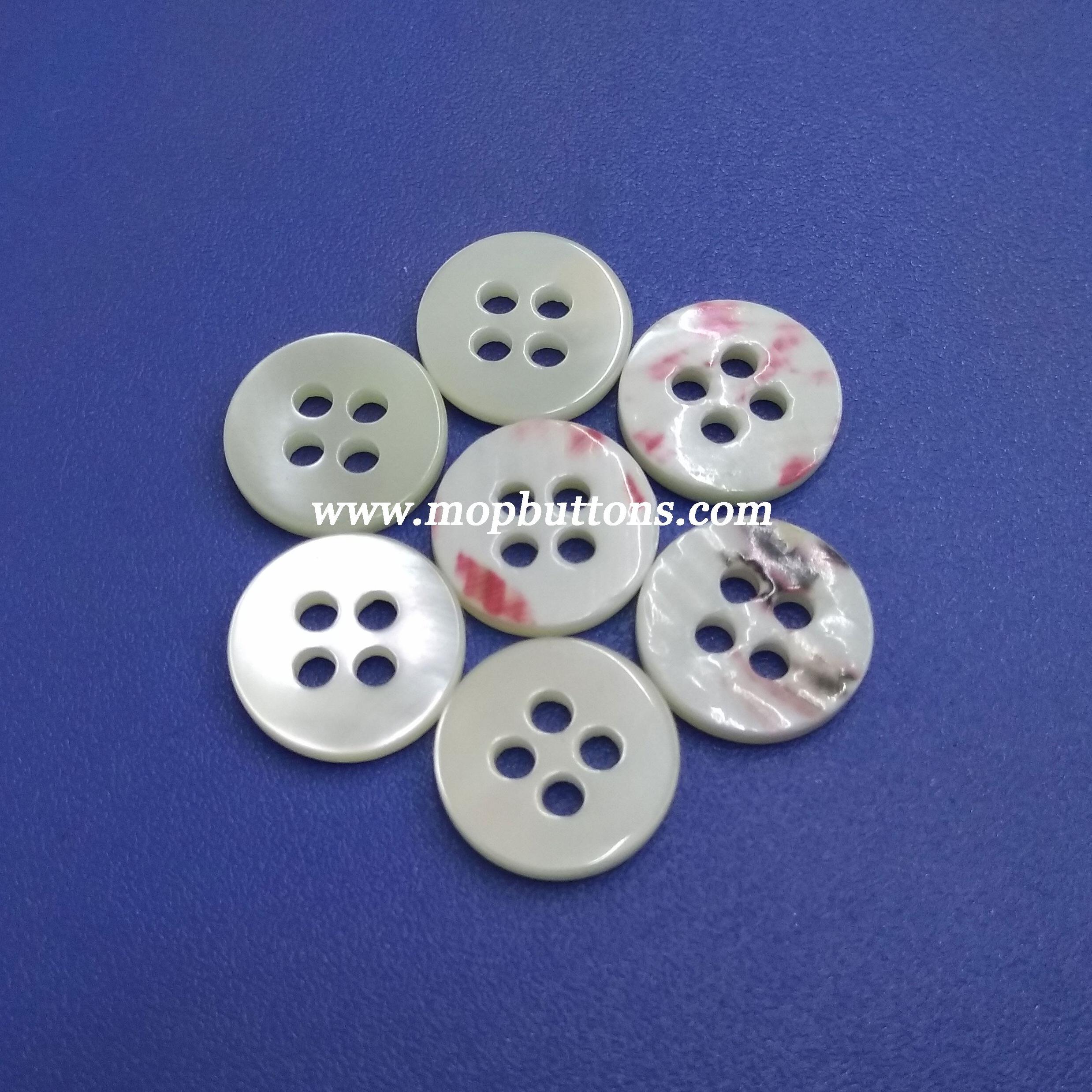 Genuine Natural White 11.5mm Trocas Sewing Buttons