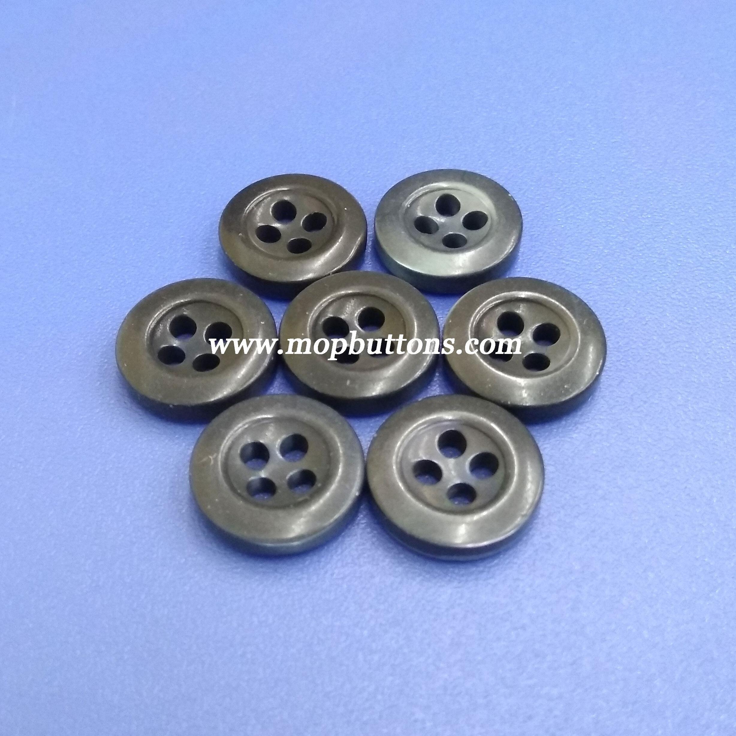 Bowl Shape Natural Pearl Shell Shirt Button 18L