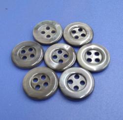 Grey Dyed River Button with Rim for Shirt Maker