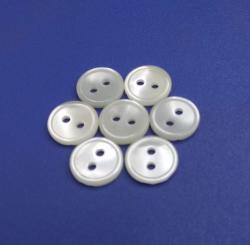 Two Holes Round Flatback Shiny Rim Trochus Seashell Button