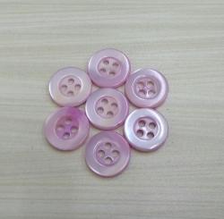 Pink Coloured Trochus Button With Edge