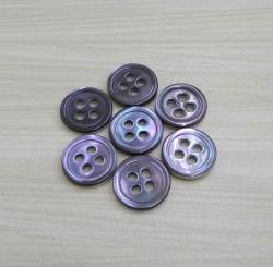 Smoky Gray Men Shirt Button With Slim Round Rim