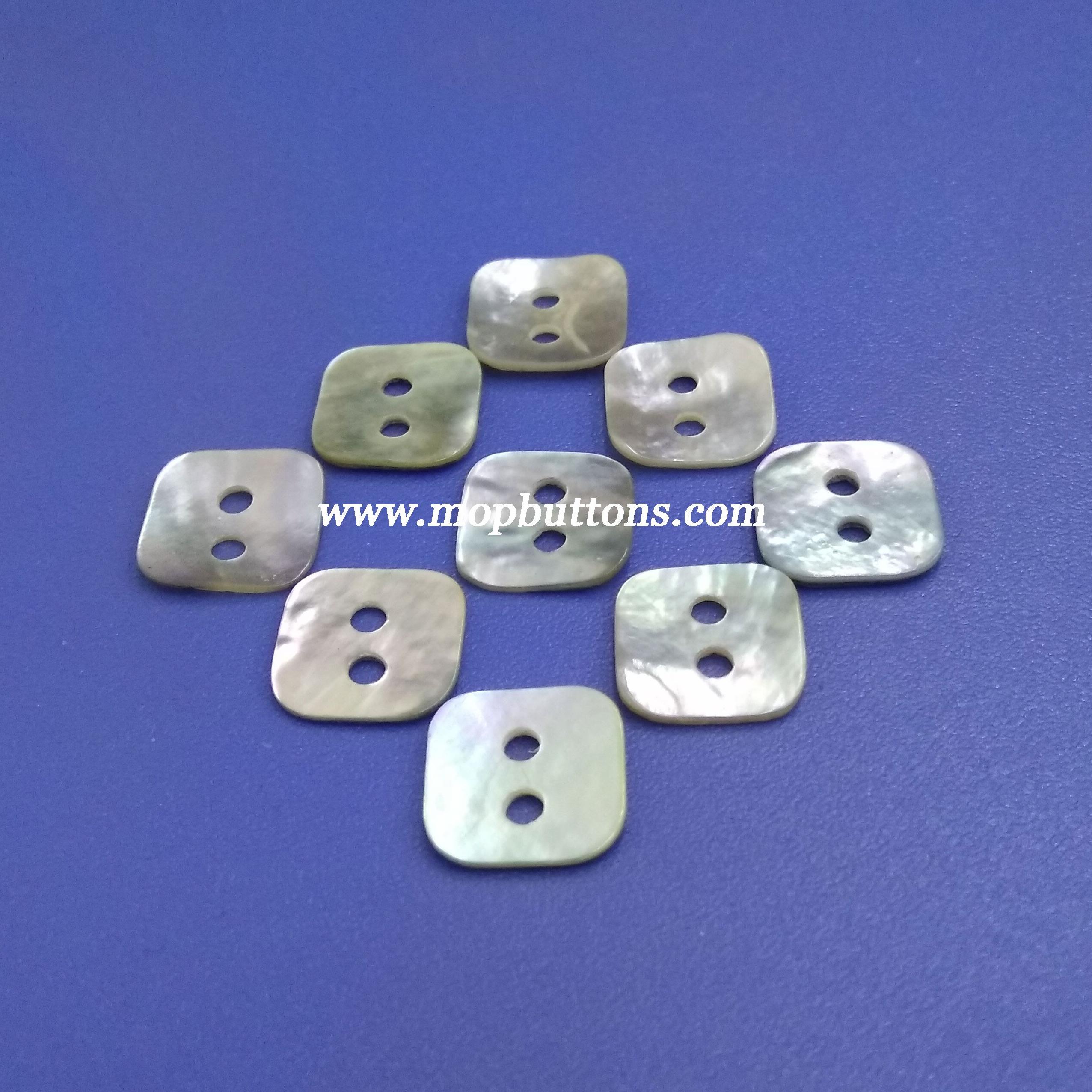 Square Two Holes China Quality Agoya Shell Button for Scrapbooking