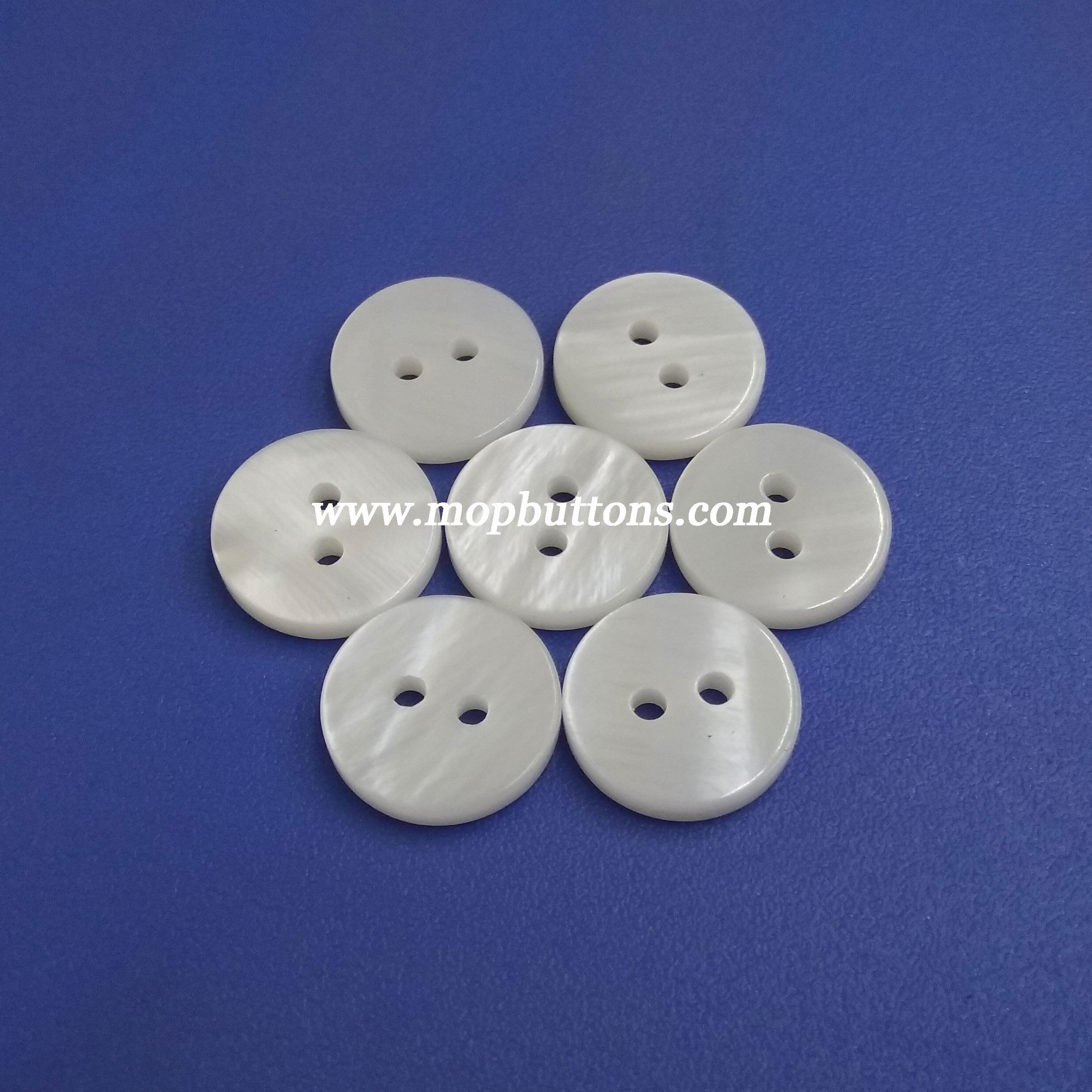  Double Flatback 2 Holes River Pearl Shirt Buttons