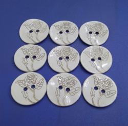 Flower Laser Design Japanese Akoya Shell Buttons