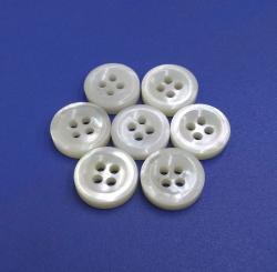 3mm Four Holes Bowl Shaped White Mother Of Pearl Natural Button