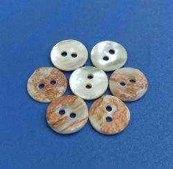 2Hole Bleached White Paua Shell Pearl Button