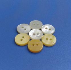 One Side Polished White Bulk Natural Mother of Pearl French Button