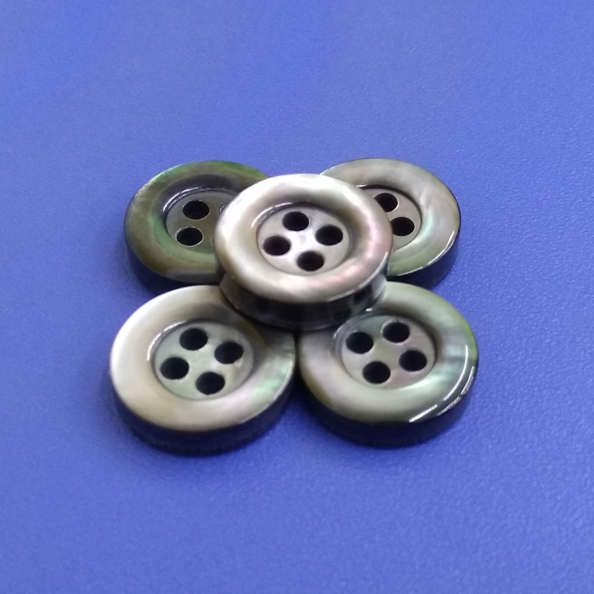 High End 4Holes Bowl Shape Black Mother of Pearl Buttons for Tailor
