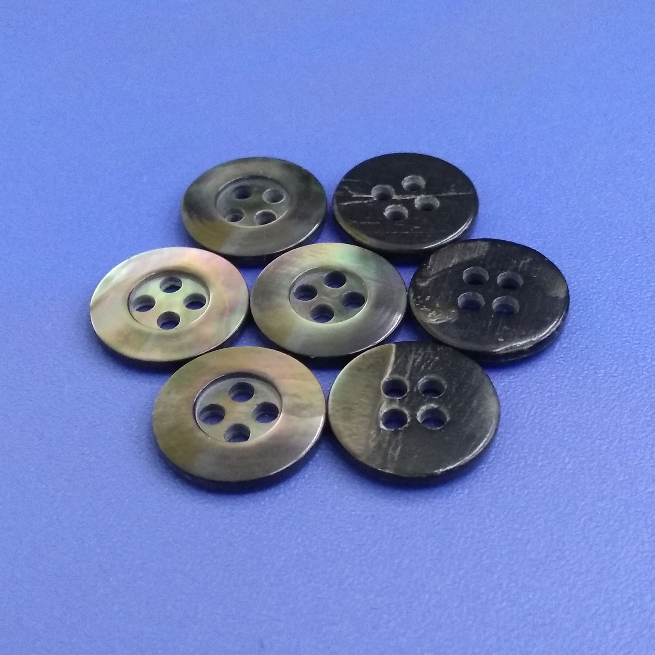 Large Size 4Holes Natural Black MOP Buttons for Coat, Jacket, Blouse