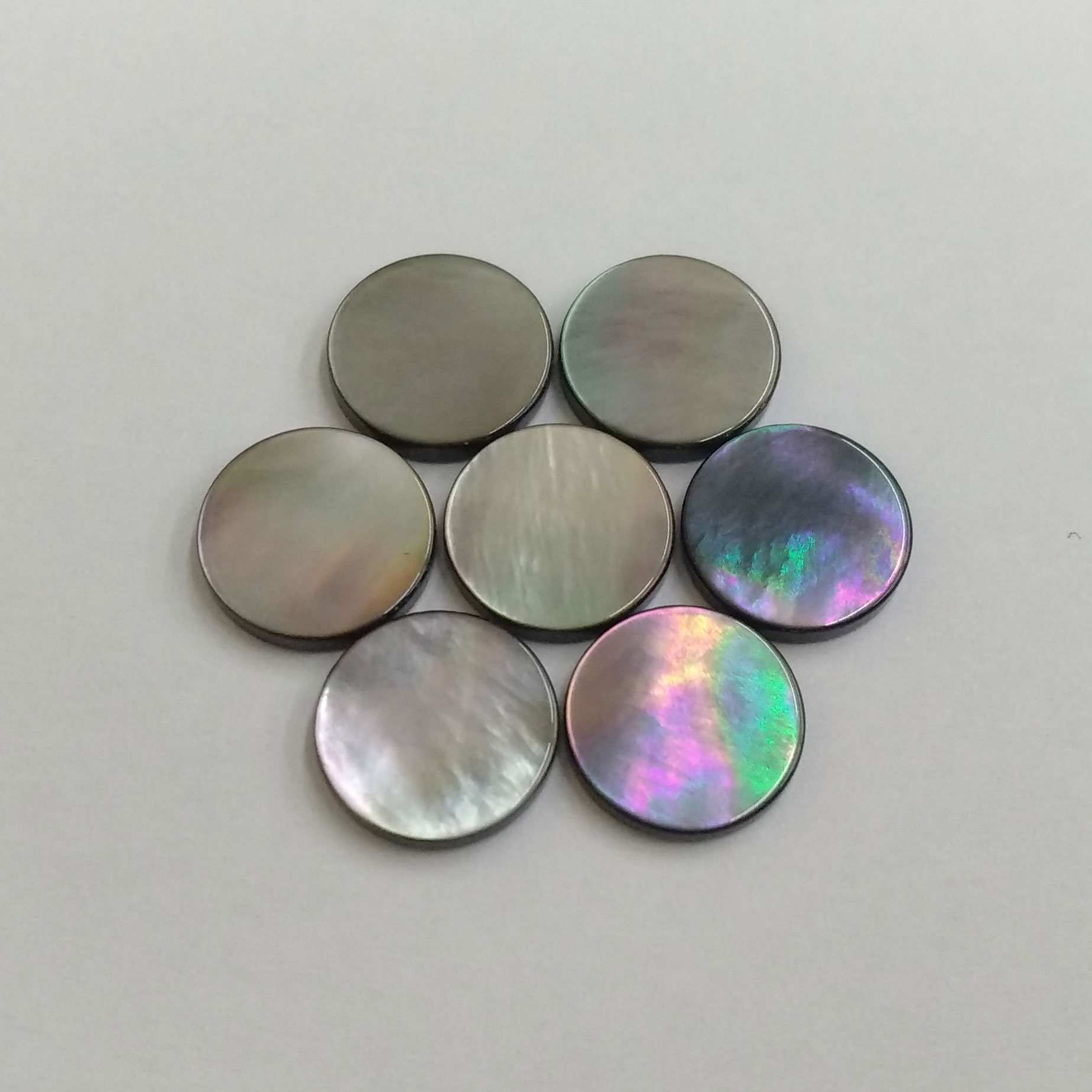 Rainbow Effect Blank Mother of Pearl Shank Decoration Buttons for Blouse