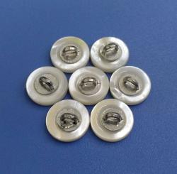Clothing Decorative Natural White Shank Buttons with Metal for Blouse