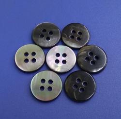  Flat type 4Holes Genuine Black Round MOP Pearl Sewing Shirt Buttons