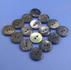 Fancy Fisheye Shape Black MOP Pearl Buttons for Fashion Clothes