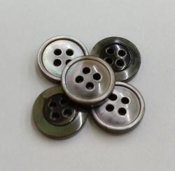 New Develop Four Holes Round Black MOP Pearl Suit Buttons
