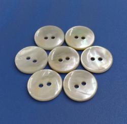  2Holes Natural Polished White Mother of Pearl Bespoke Shirt Button