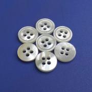 Super Shiny Polished White Four Holes Round MOP Shirt Sewing Button