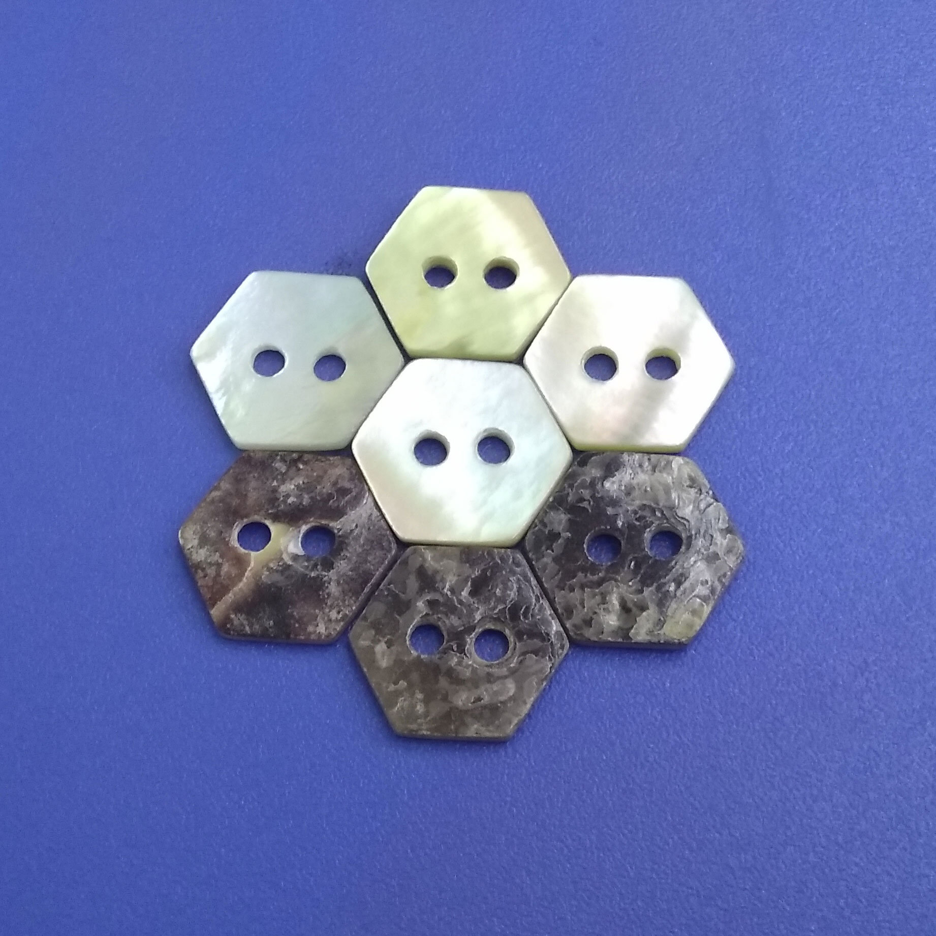 Stylish Pentagon Polished Japan Akoya Shell Decorative Button