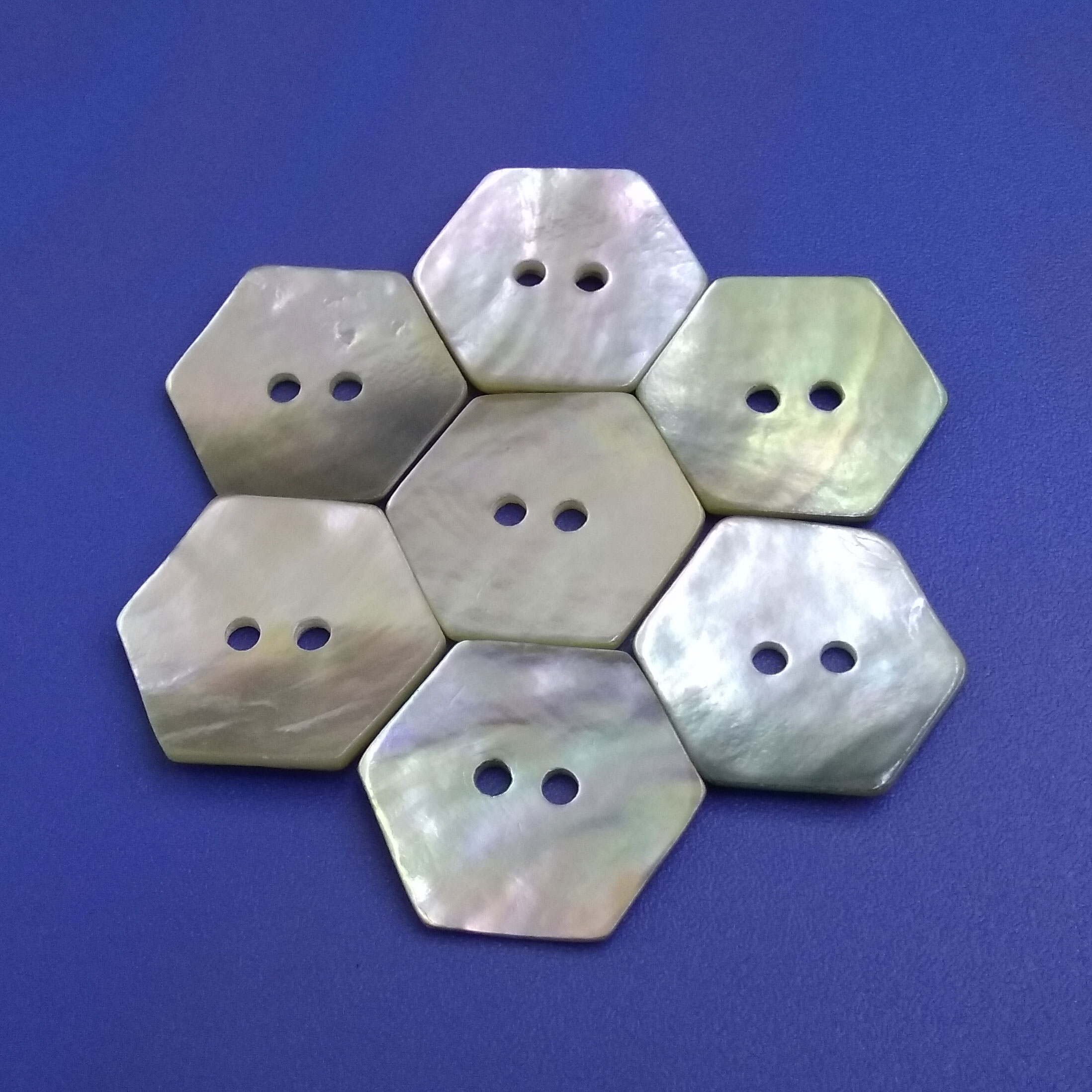 Bulk Gleaming Hexagon Shape Agoya Shell Button Direct Manufacturer