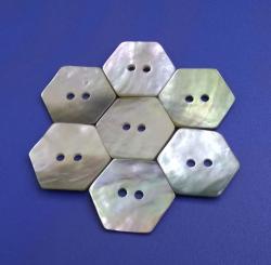 Bulk Gleaming Hexagon Shape Agoya Shell Button Direct Manufacturer