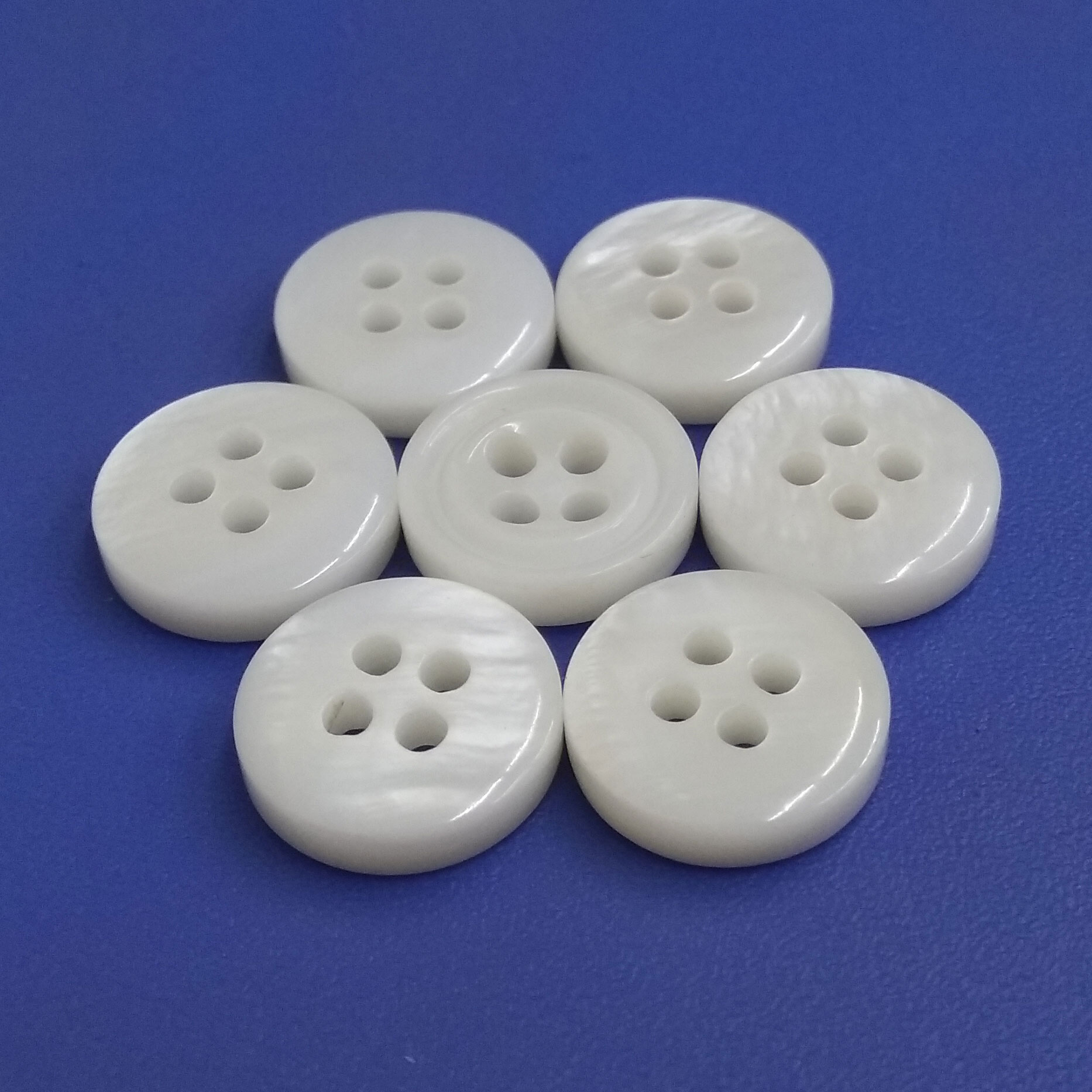 Standard 7/16’’ White Natural River Shell Shirt Sewing Buttons