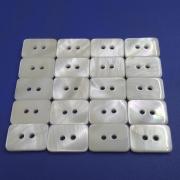 Glossy White China River Shell Clothing Decorative Buttons