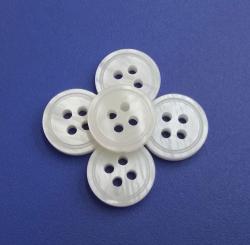 Special White River Shell Pearl Shirt Waxed Buttons with Rim