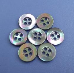 Wholesale Four Holes Coloured Trocas Shell Buttons with Rainbow Effect