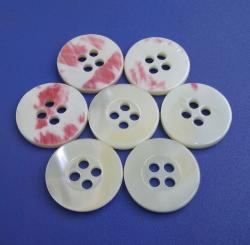 36L Big Size Natural White Trochus Shell Pearl Button for Luxury Clothing