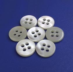 Gleamed Luxury Four Holes Polished Trocas MOP Pearl Shirt Buttons