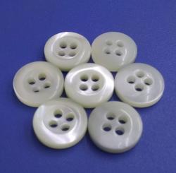 Bowl Shape 5mm Thickness 4Holes Trocas MOP Pearl Shirt Buttons