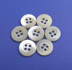 Ivory White Four Holes Vintage Trochus Shell Buttons for Coat, Jacket